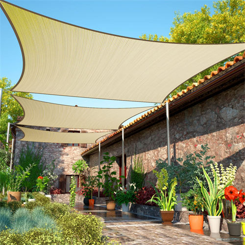 Açık güneşlik yapıtlarından biri olan HDPE Sun Shade Sail'den birinde güzel ve bilimsel bir yer açın